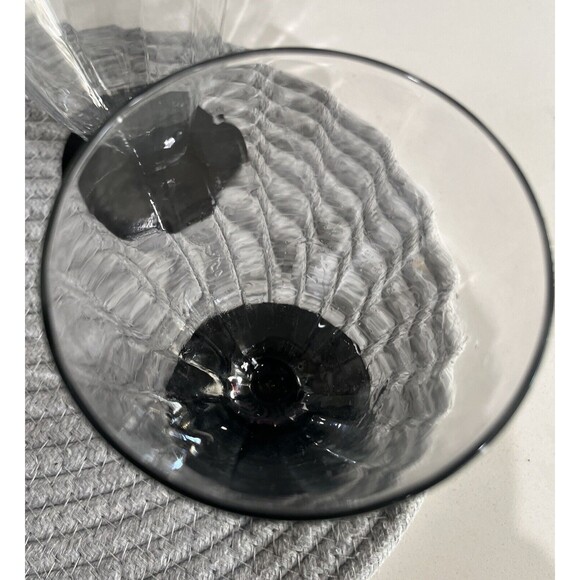 Set of 4 Bryce 8oz Water Glass MONTEREY-CLEAR-BLACK BASE - Picture 5 of 8